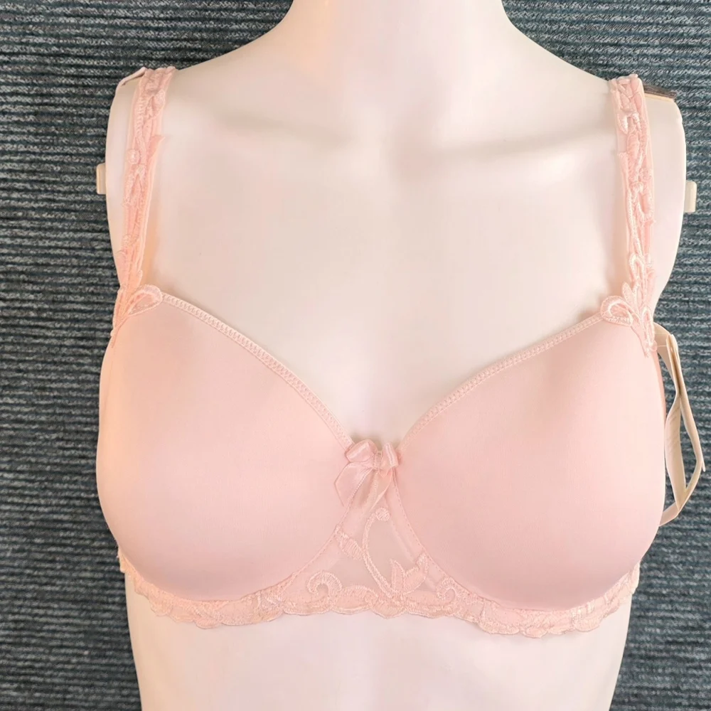 Simone Perele Andora 3D Demi Bra Peau Rose INT Size 30 F - Picture 2 of 14